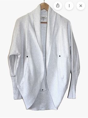 Wilfred Diderot Light Gray Cocoon Open Cardigan